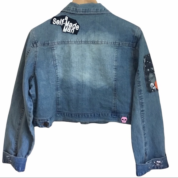 Vintage Destiny Jeans Upcycled Cropped Jean Jacket - Picture 7 of 15